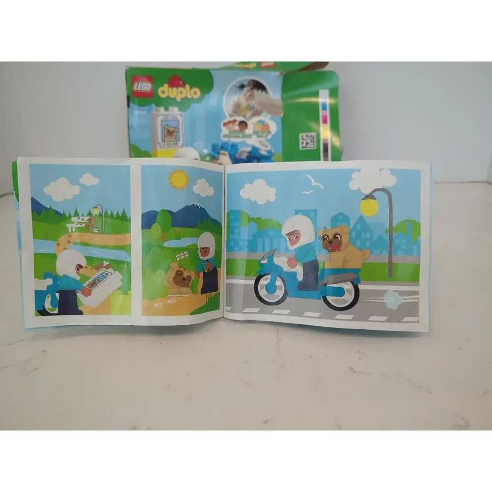 Lego Duplo Police Motorcycle 10967 5pc Story Starter Included